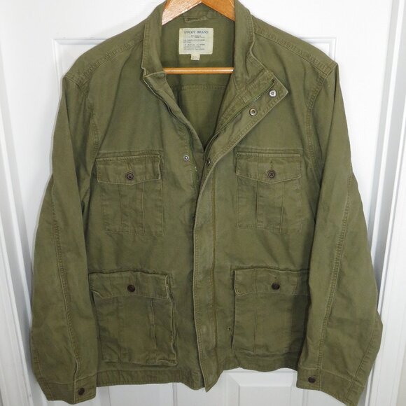 Lucky Brand Men's Field Jacket Utility Army Green Size XXL *Read* - Picture 1 of 8